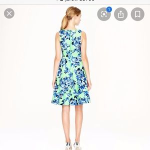 Jcrew photo floral flare pique dress